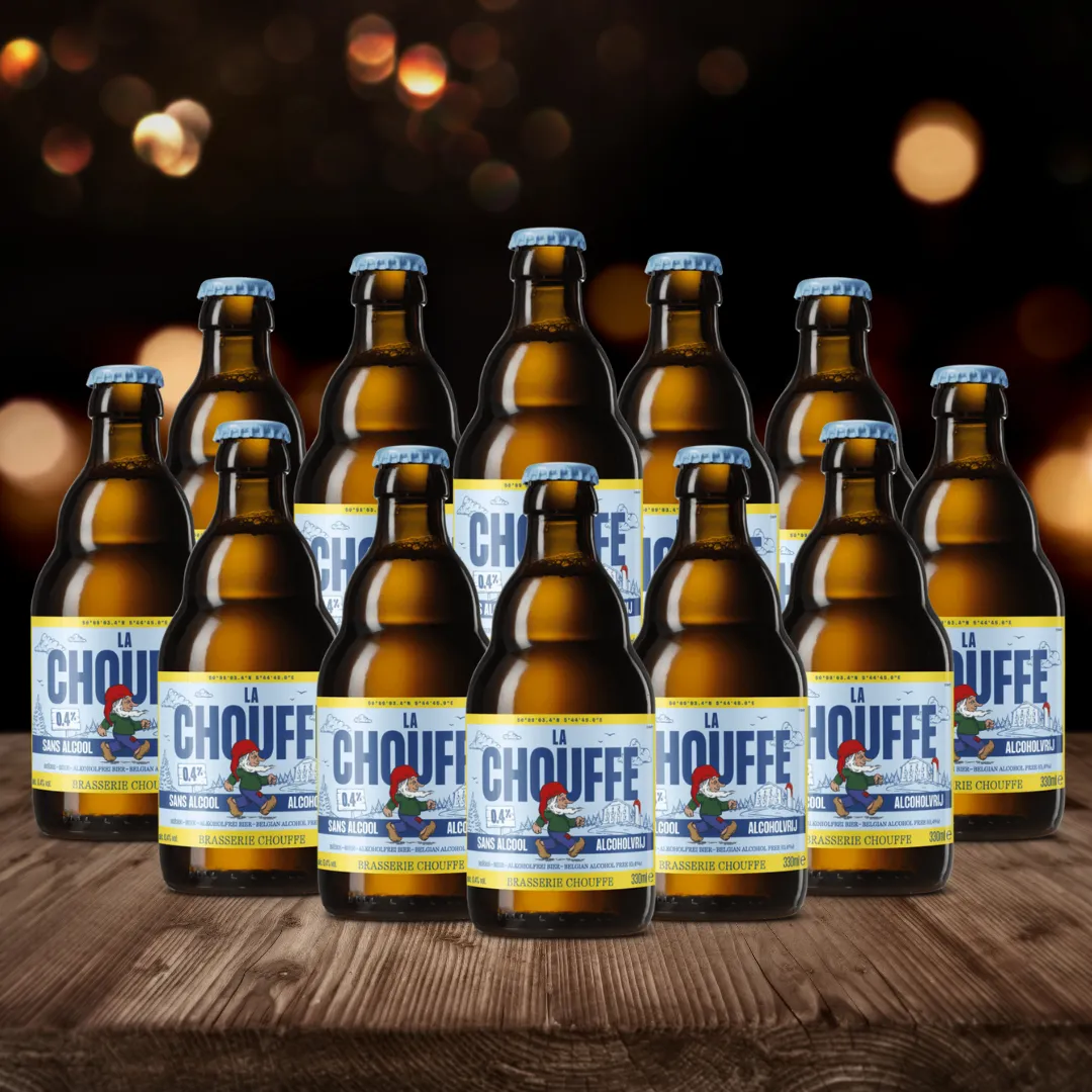 Brasserie D'achouffe CHOUFFE Belgian Alcohol-Free Blonde Ale 330ml Bottles - ABV 0.4% (Multipack)