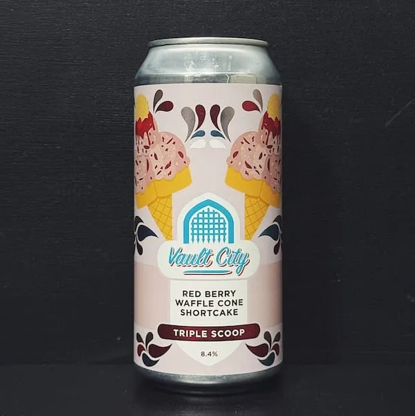 Vault City Red Berry Waffle Cone Shortcake Triple Scoop