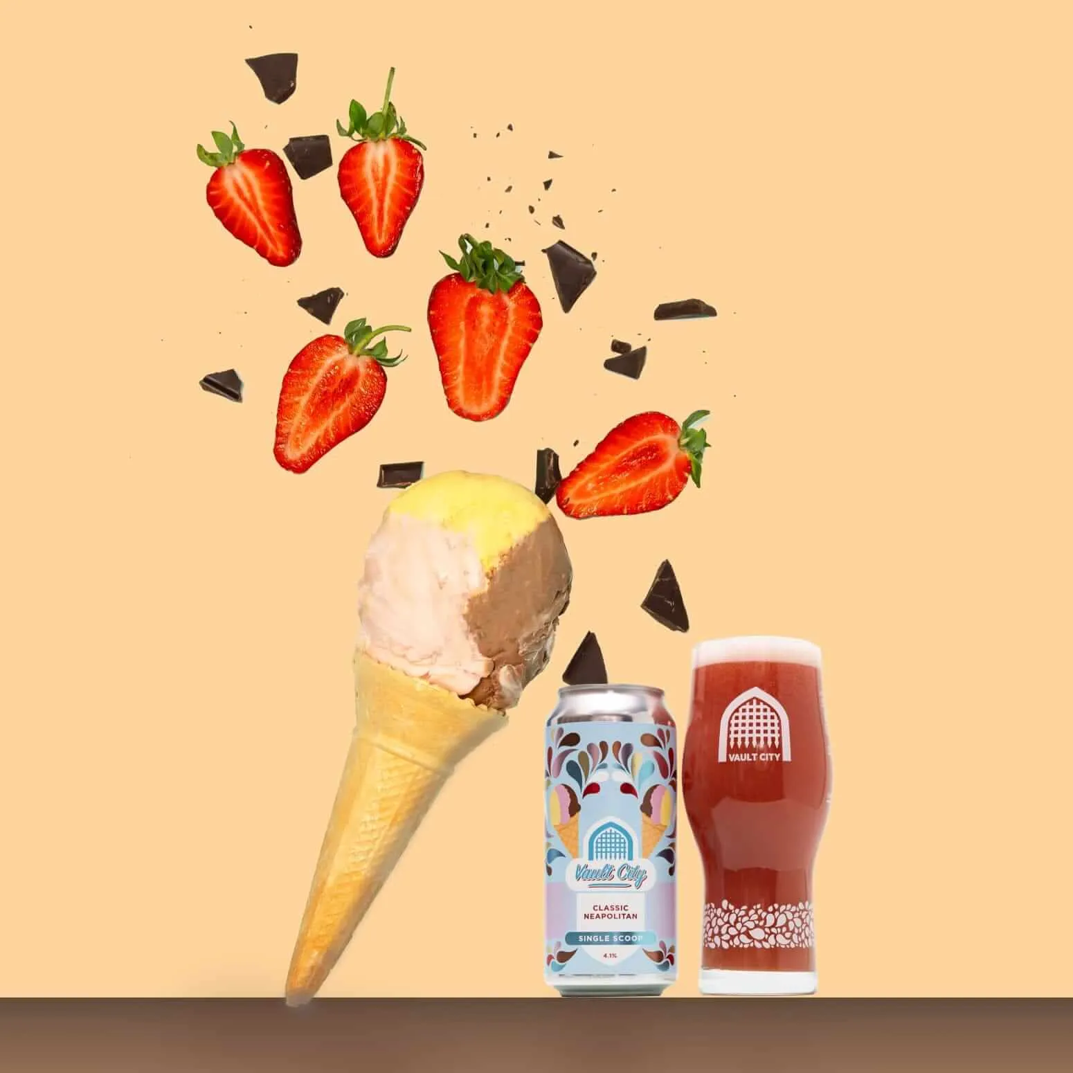 Vault City Neapolitan Single Scoop
