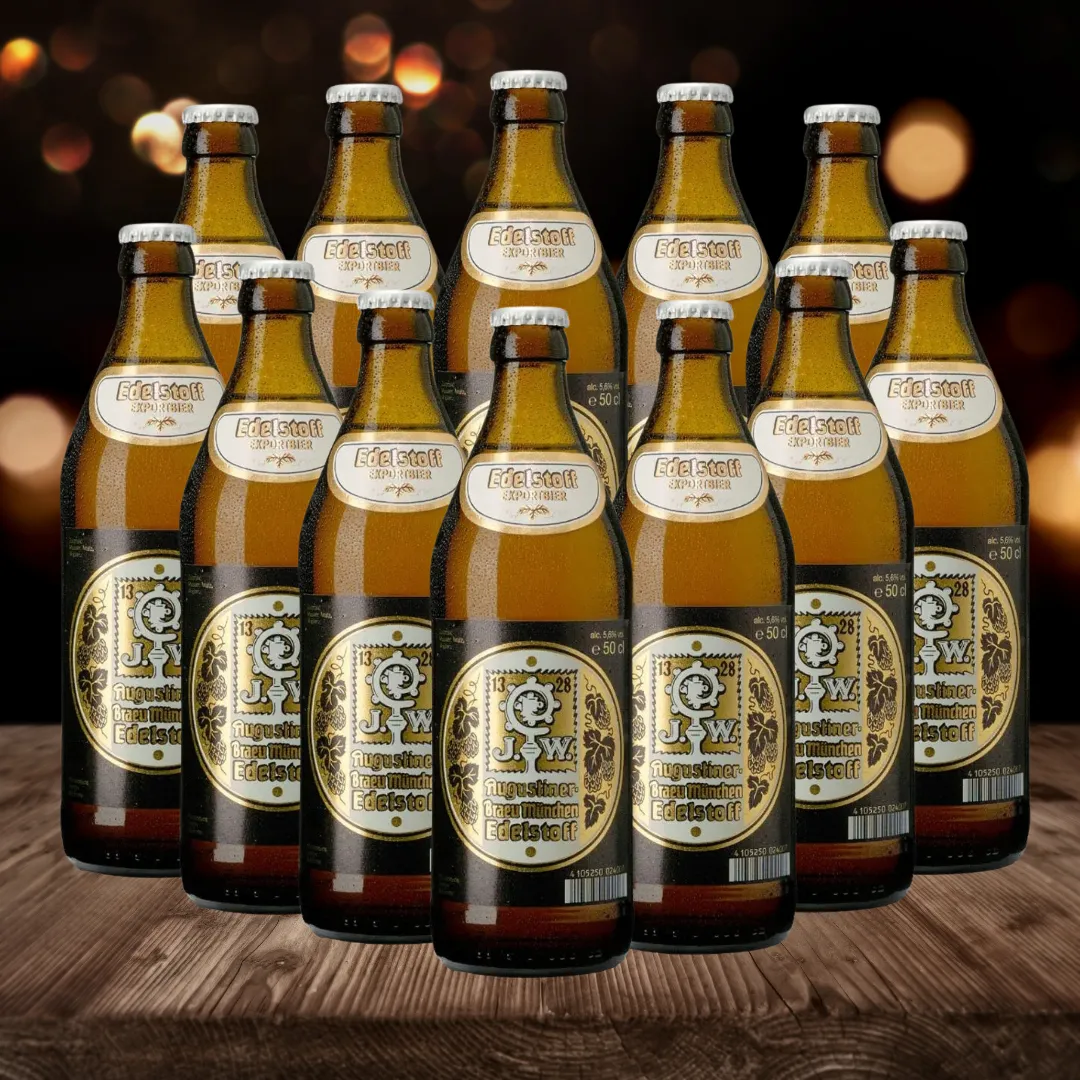 Augustiner Edelstoff German Lager 500ml Bottles - 5.6% ABV (Multipack)