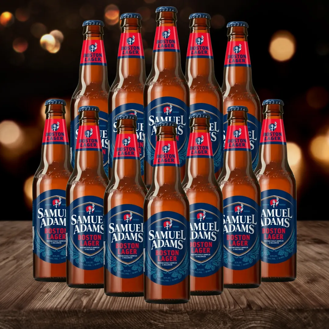 Samuel Adams American Boston Lager 355ml Bottles - 5.0% ABV (12 Pack)
