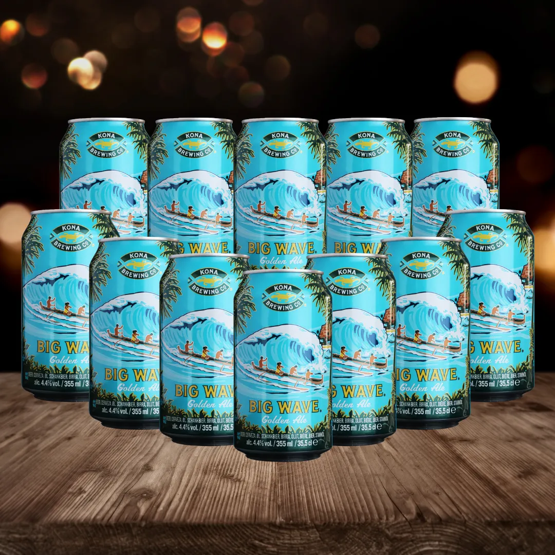 Kona Brewing Co Big Wave Golden Ale 355ml Can - 4.4% ABV (MultiPack)