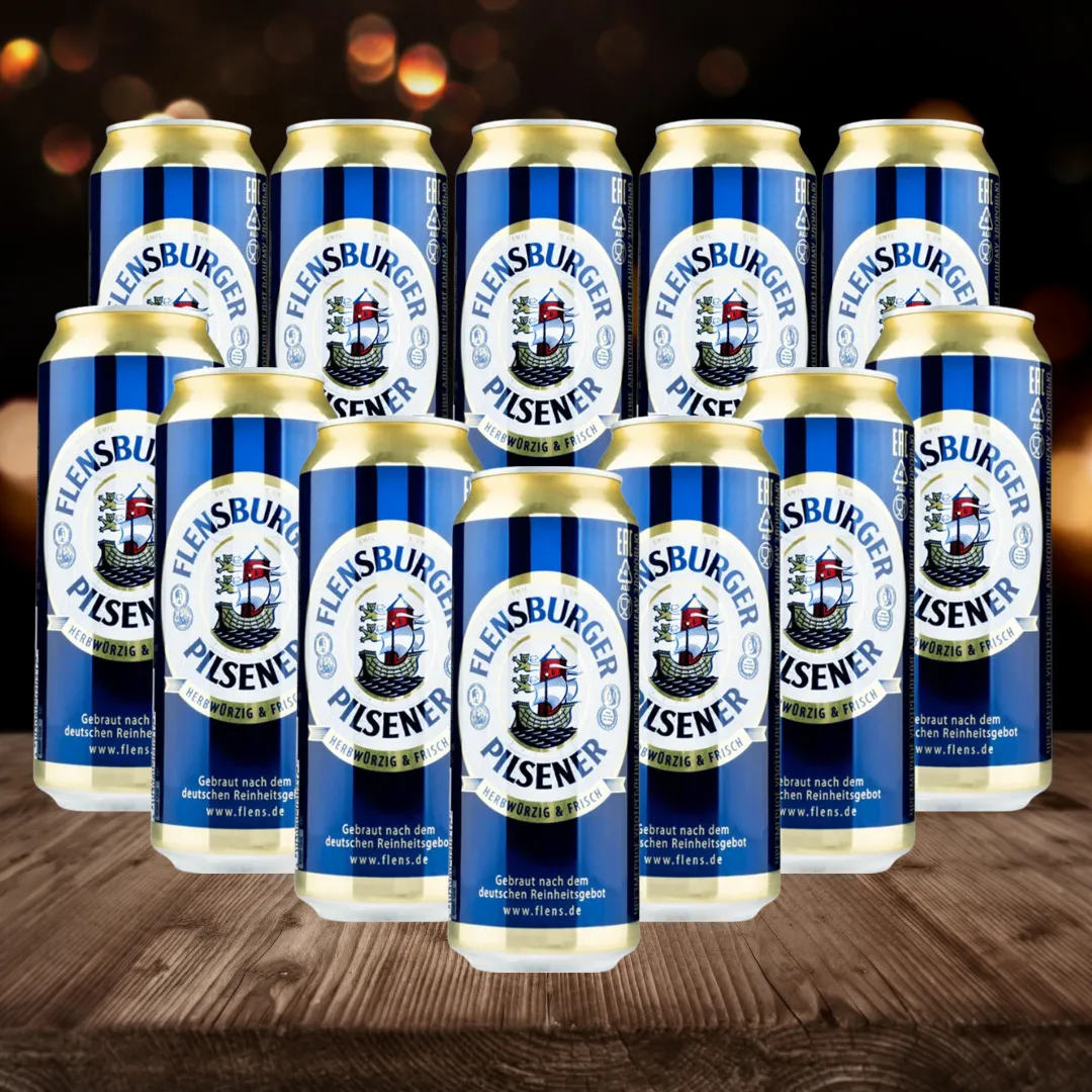 Flensburger Pilsener German Pils 500ml Cans (MultiPack) - 4.8% ABV