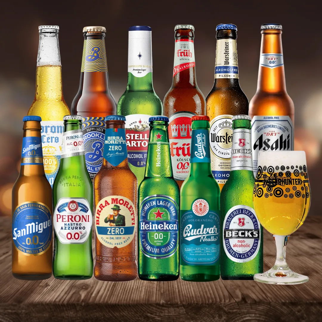 World Low/No Alcohol Free Lager Mixed Beer Selection - (12 Pack)