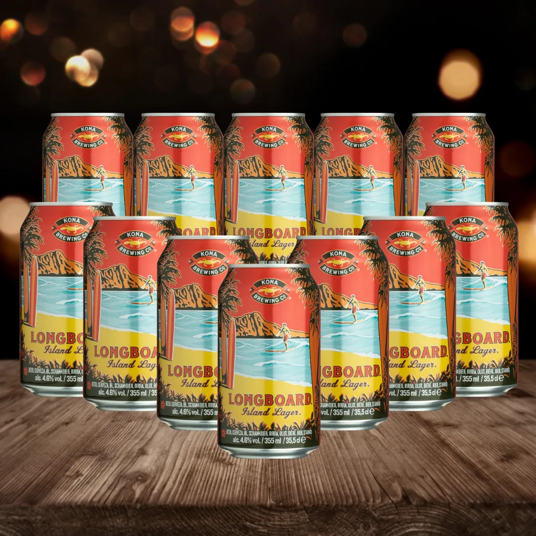 Kona Brewing Co Longboard Island lager 355ml Can - 4.6% ABV (Multipack)