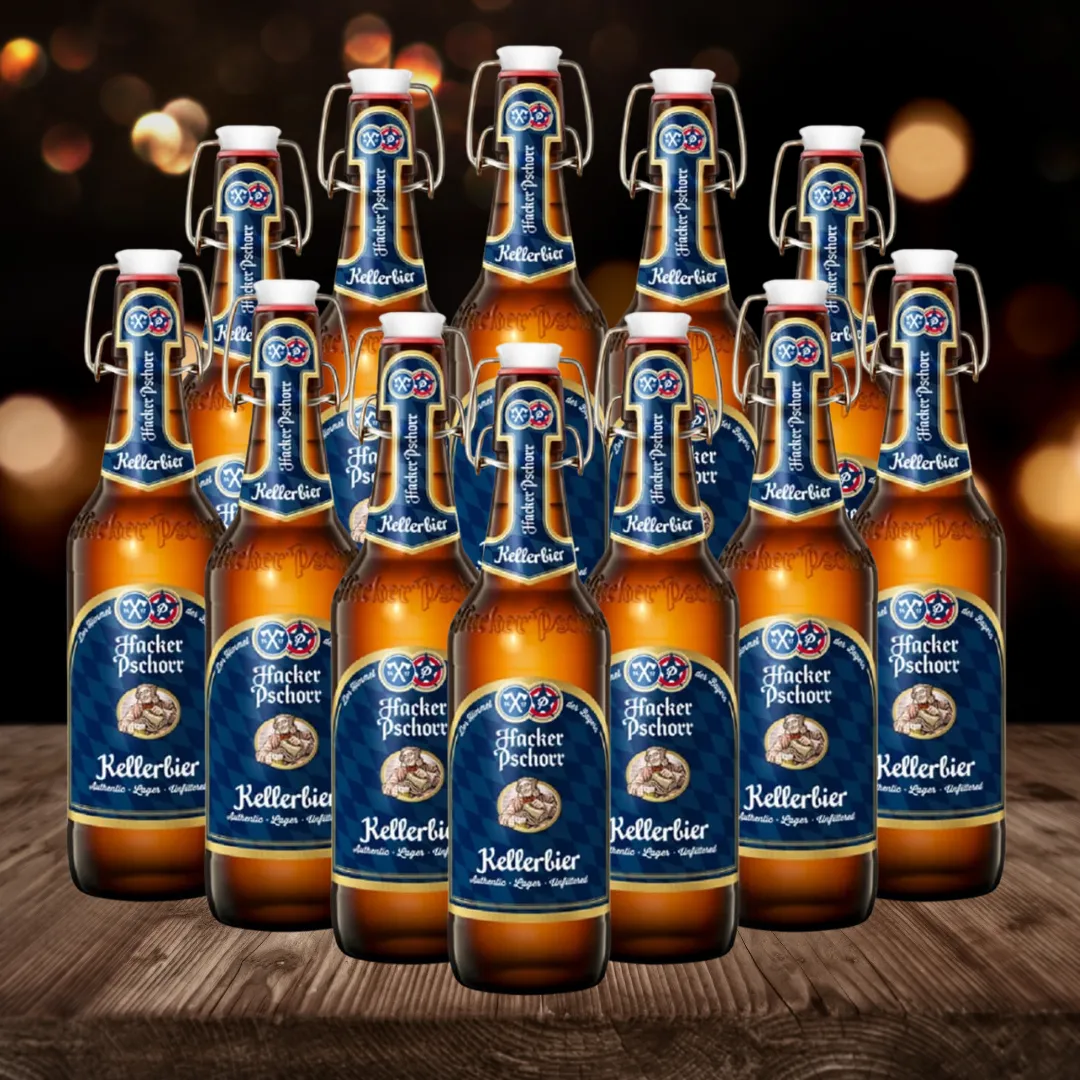 Hacker Pschorr Kellerbier German Lager 500ml Bottles - 5.5% ABV (multipack)