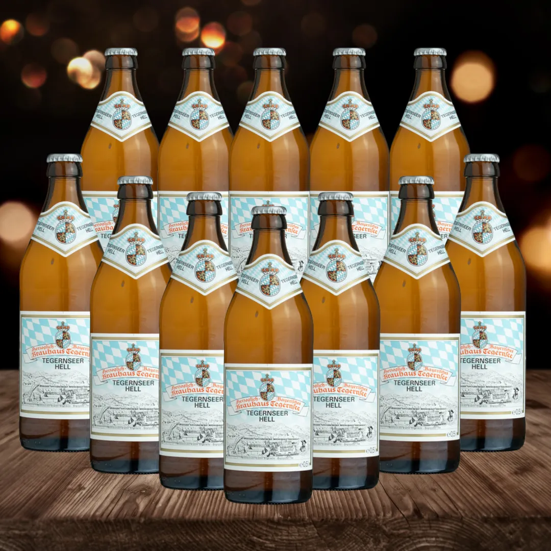 Tegernsee German Munich Helles 500ml Bottles - 4.80% ABV (Multipack)