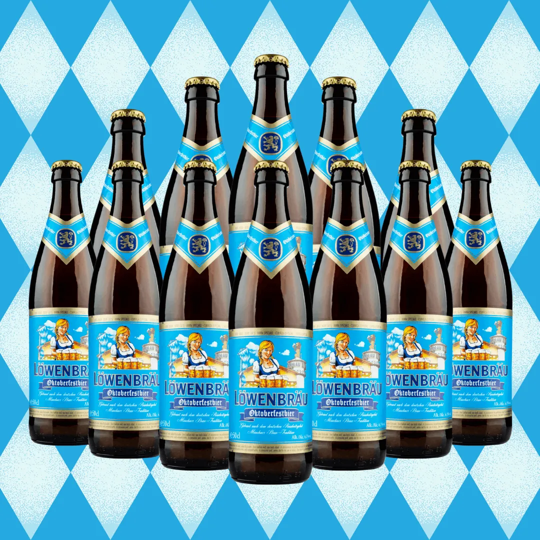 Löwenbräu Oktoberfest German Beer 500ml Bottles – 6.1% ABV (Multipack)