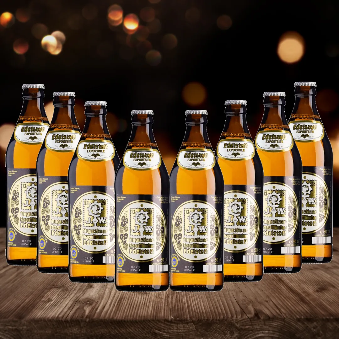Augustiner Edelstoff German Lager 500ml Bottles - 5.6% ABV (8 Multipack)