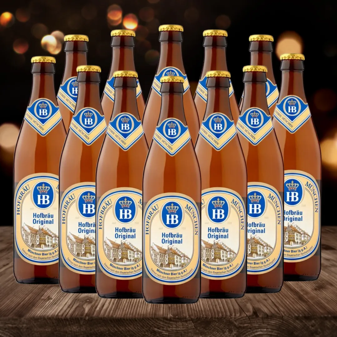 Hofbräu Original German Lager Helles 500ml Bottles - 5.1% ABV (Multipack)