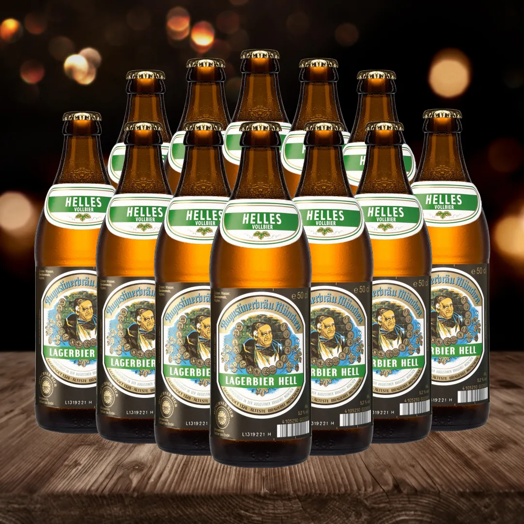Augustiner Helles German Lager 500ml Bottles - 5.2% ABV (Multipack)