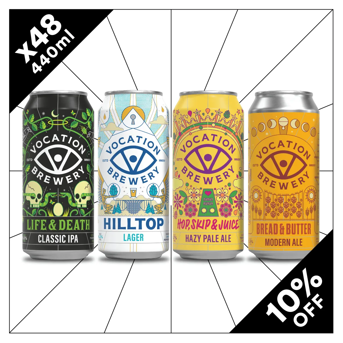 48PK Vocation Mixed Beer Case | Core Range Mixed Beer Pack | 48 x 440ml