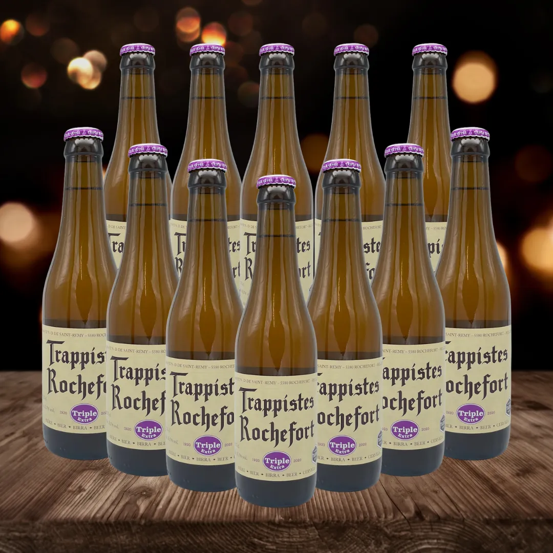 Trappistes Rochefort Tripel Extra Belgian Trappist Beer 330ml Bottles - 8.1% ABV (12 Pack)