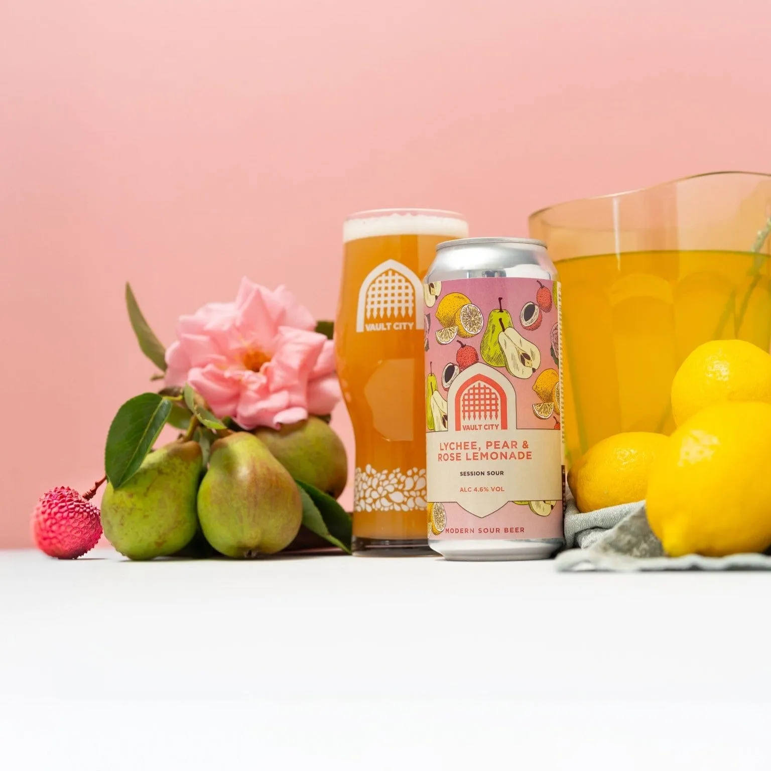 Vault City  Lychee, Pear & Rose Lemonade Session Sour