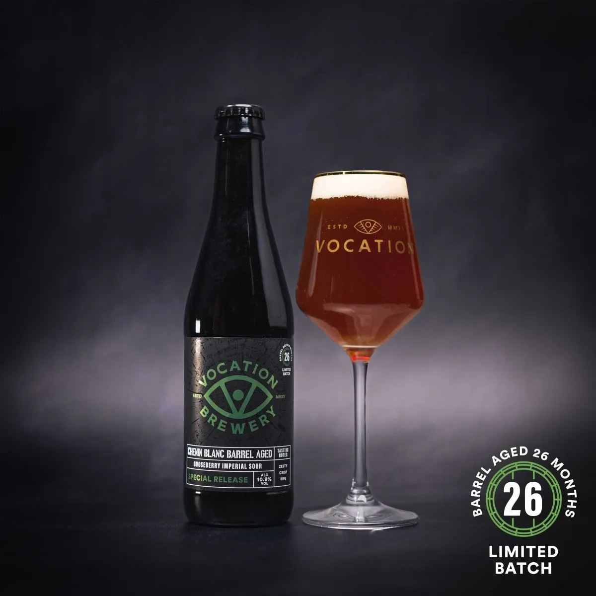 Vocation Imperial Gooseberry Sour | 10.9% Chenin Blanc Barrel Aged Beer | 330ml bottle