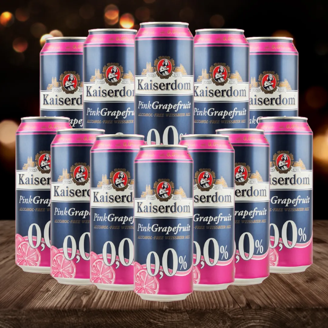 Kaiserdom Pink Grapefruit German Alcohol Free Weissbier 500ml Cans - 0.0% (12 Pack)