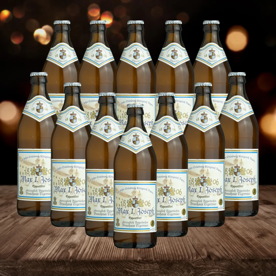 Tegernsee German Max I Joseph Munich Helles 500ml Bottles - 5.20% ABV (Multipack)