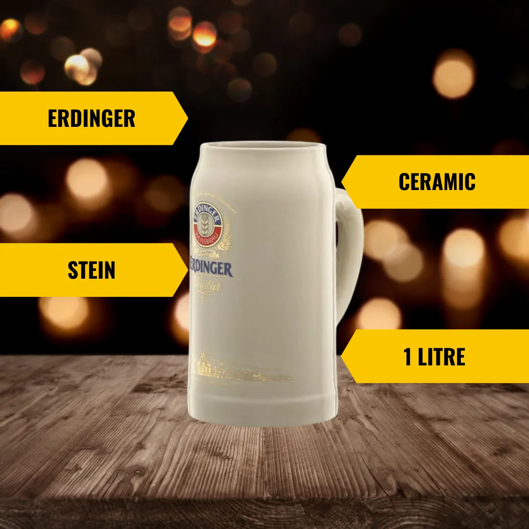 ERDINGER Official 1ltr Ceramic Branded Stein