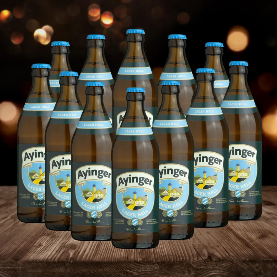 Ayinger Lager Hell 330ml Bottles - 4.9% ABV (12 Pack)
