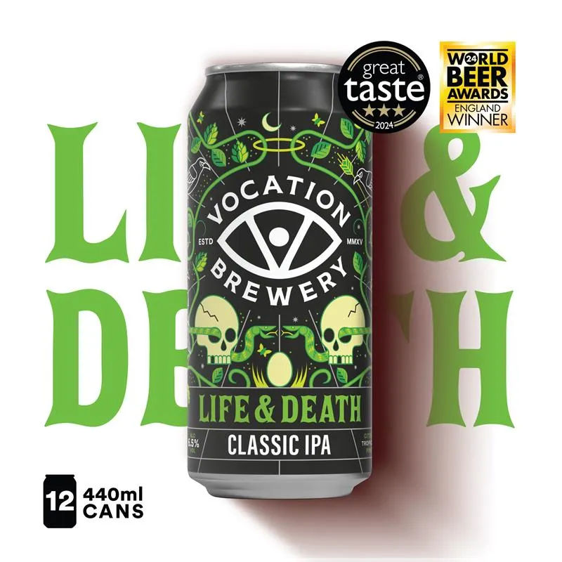 Vocation 12PK Life & Death | 6.5% Hoppy IPA 440ml – 12 Pack