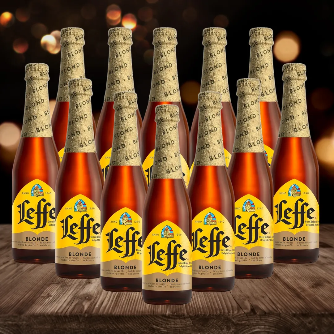 Leffe Belgian Blond Abbey Beer 330ml Bottles - 6.0% ABV (12 Pack)