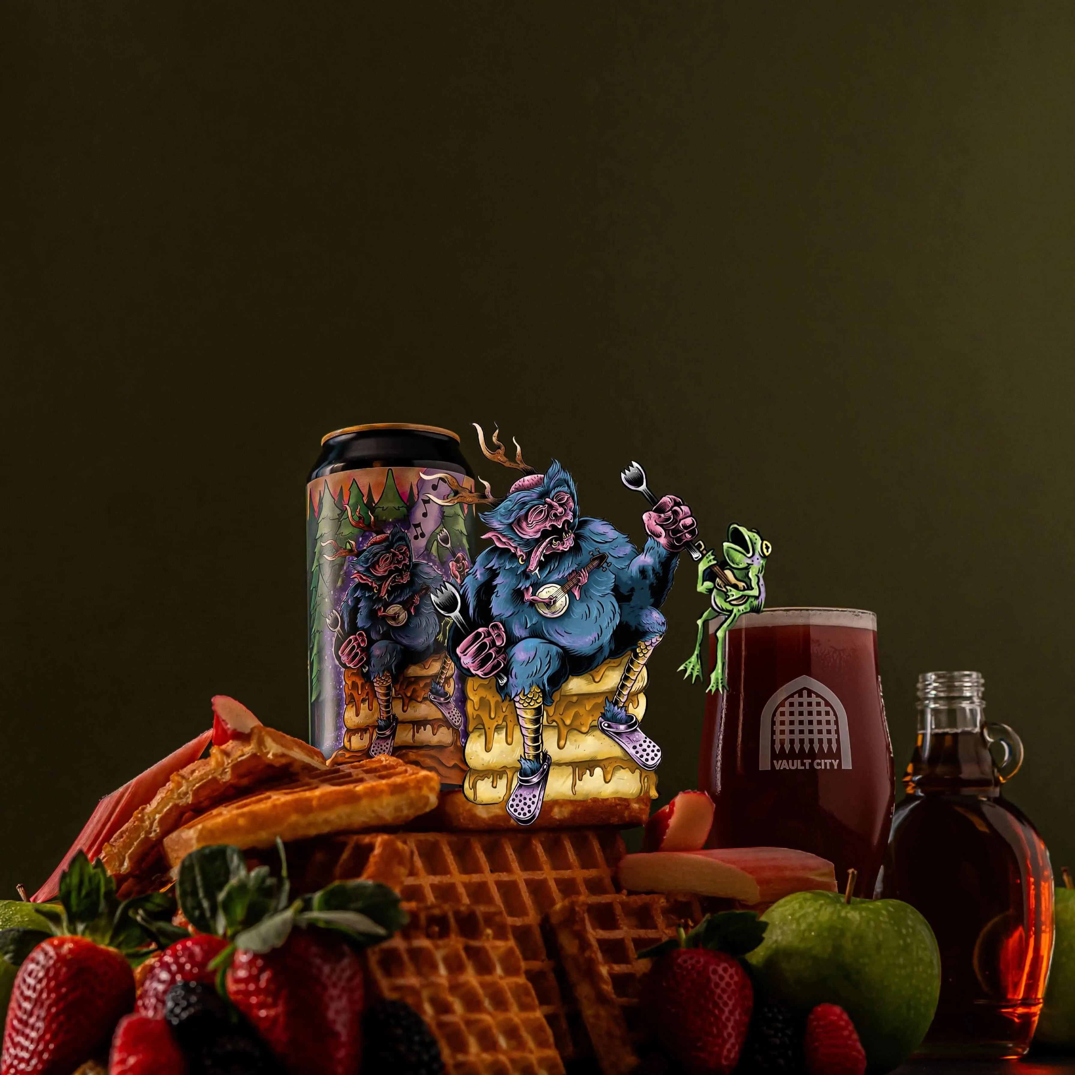 Vault City Fruits of the Forest Triple Stacked Breakfast Waffle