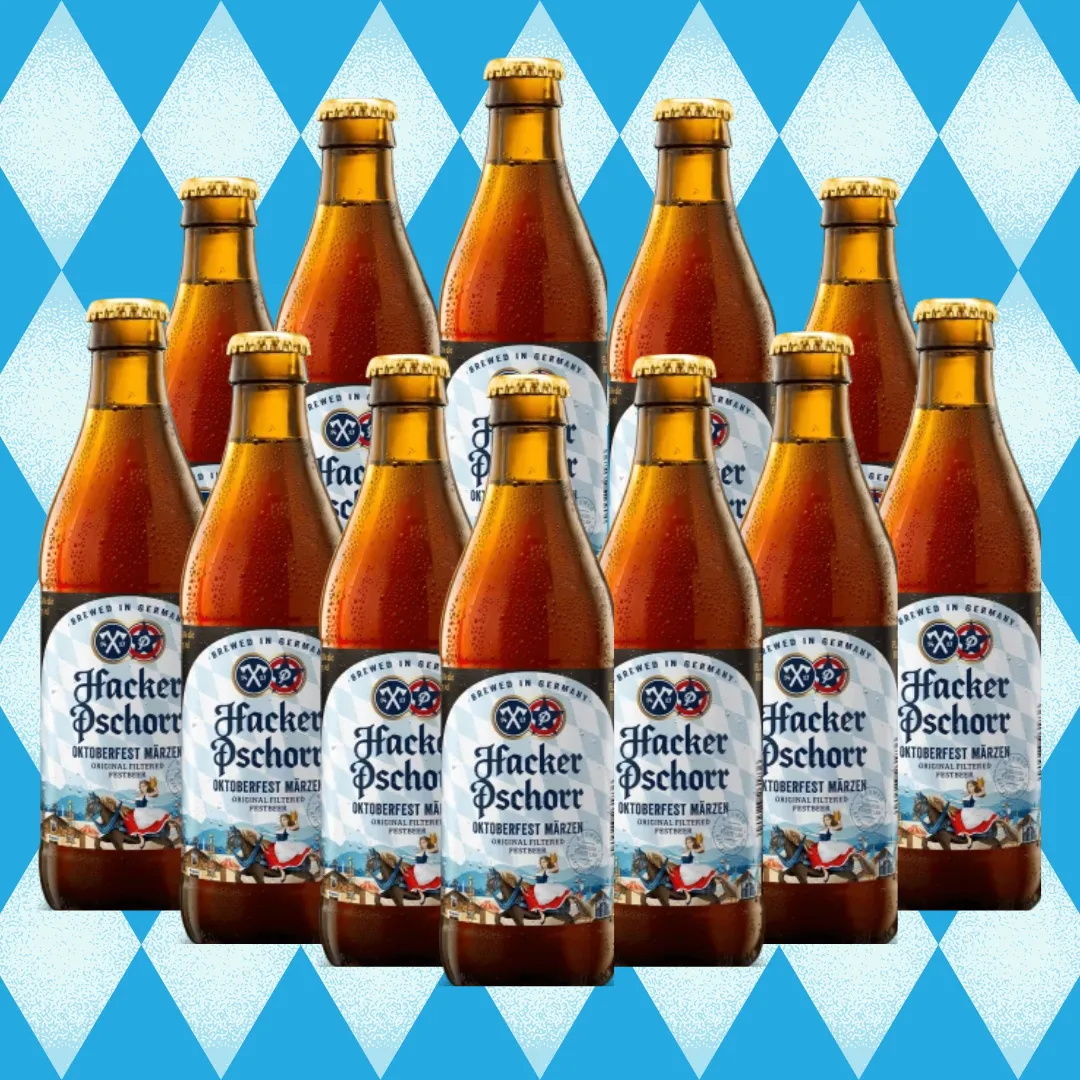 Hacker Pschorr Oktoberfest Märzen Beer 330ml Bottles - 5.8% ABV (Multipack)