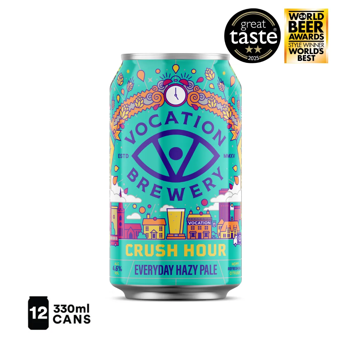 Vocation  12PK Crush Hour | 4.6% Everyday Hazy Pale Ale 330ml