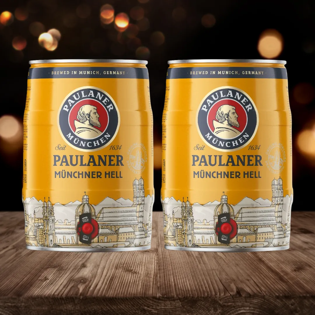 Paulaner Munchner Hell Premium German Lager 5ltr Mini Kegs (Set of 2) - 4.9% ABV