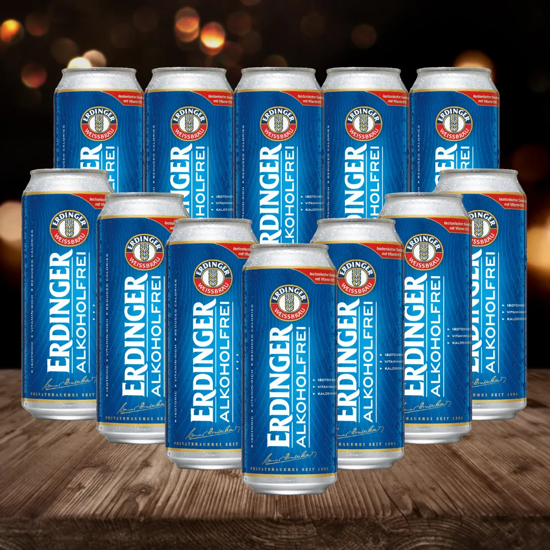 Erdinger Alkoholfrei German Alcohol Free Wheat Beer Cans - 0.5% ABV (12 Pack)