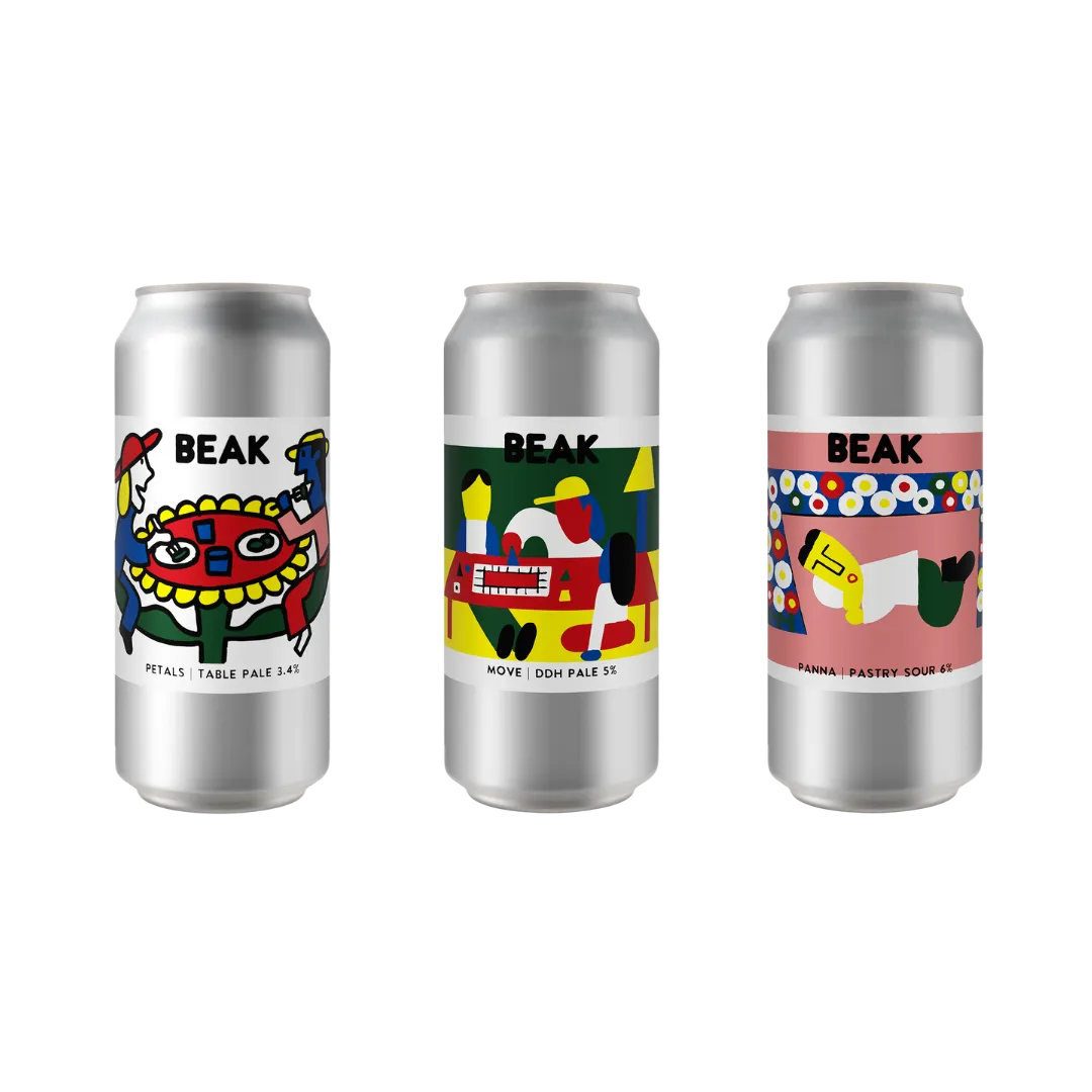 BEAK - SHOWCASE MIXED PACK (PETALS TABLE PALE, MOVE DDH PALE + PANNA PASTRY SOUR) – 6 PACK - 5% discount