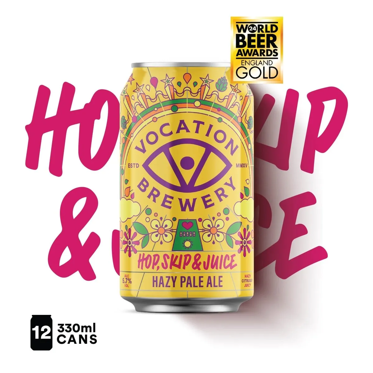 Vocation 12PK Hop, Skip & Juice | 5.7% Hazy Pale Ale 330ml