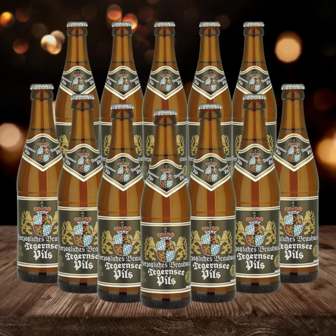 Tegernseer Pils German Pilsner 330ml Bottles – 4.8% ABV (12 Pack)