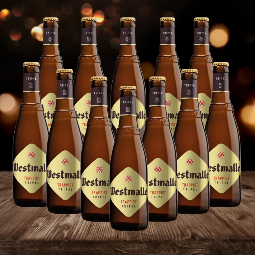 Westmalle Belgian Trappist Tripel Beer 330ml Bottles - 9.5% ABV (Multipack)