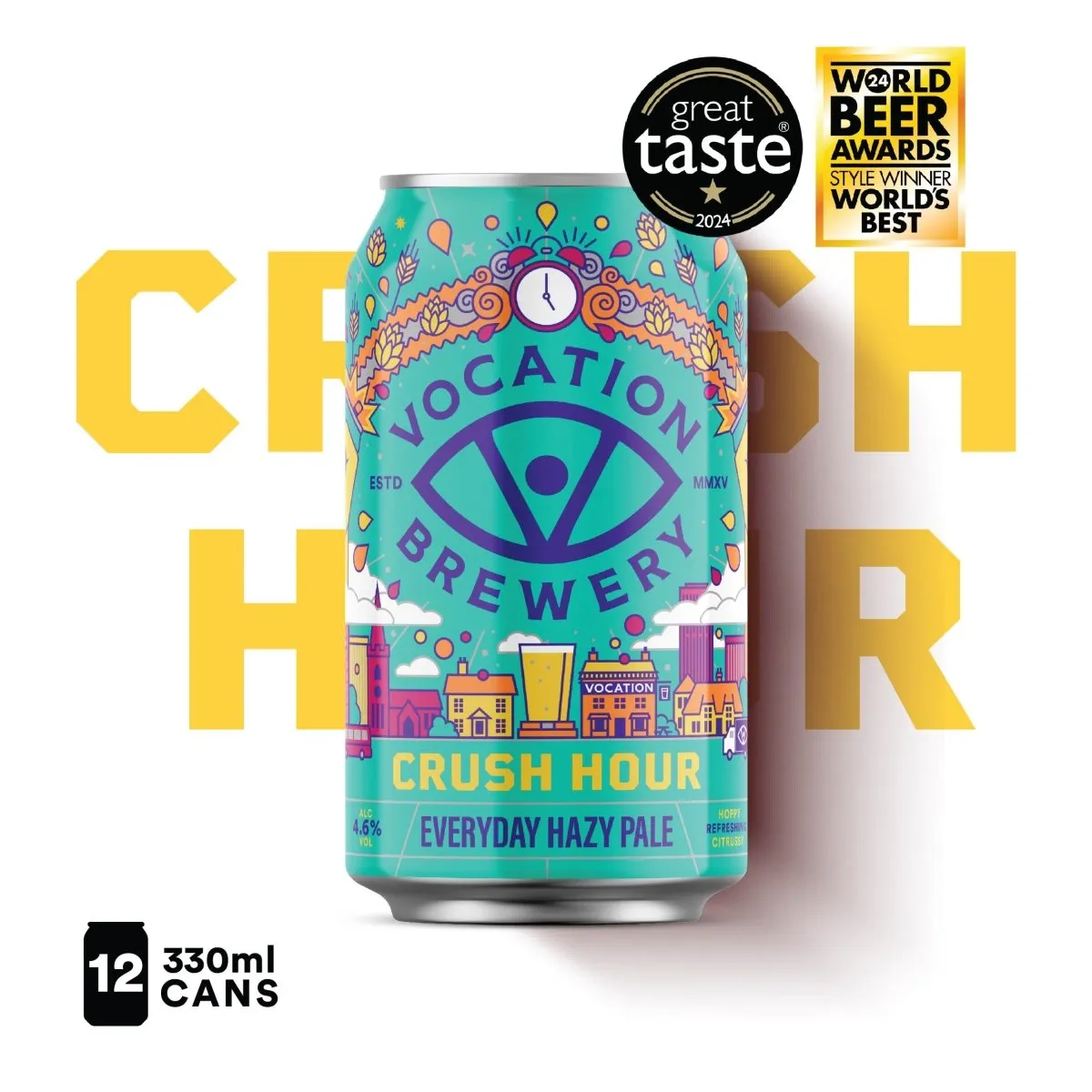 Vocation 12PK Crush Hour | 4.6% Everyday Hazy Pale Ale 330ml
