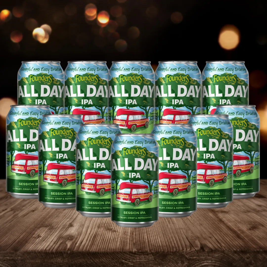Founders All Day American IPA 355ml Cans - 4.7% ABV (12 Pack)