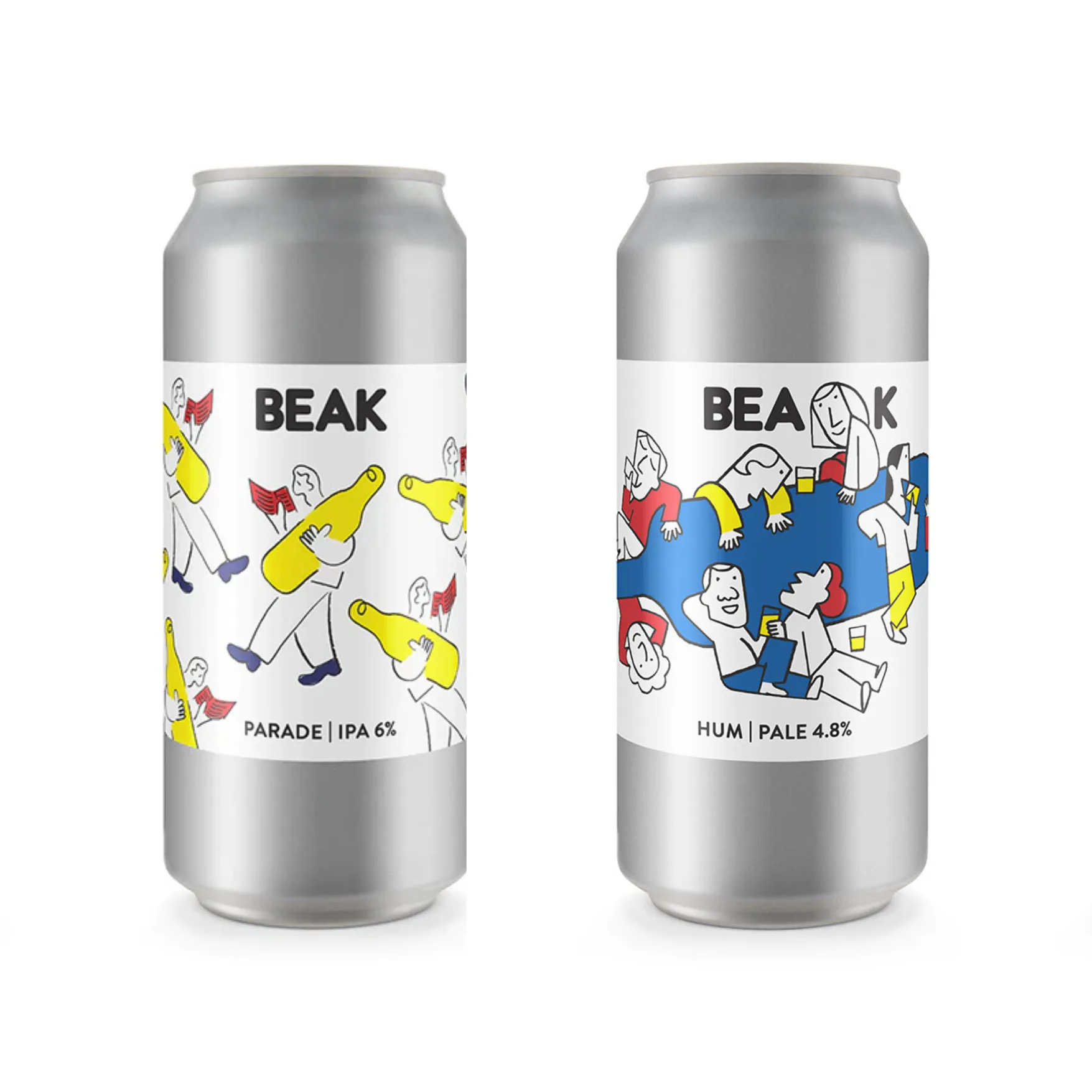 BEAK - MIXED PACKS of Hum (4.8% Pale) and Parade (6% IPA) – 4 PACK (5% discount)