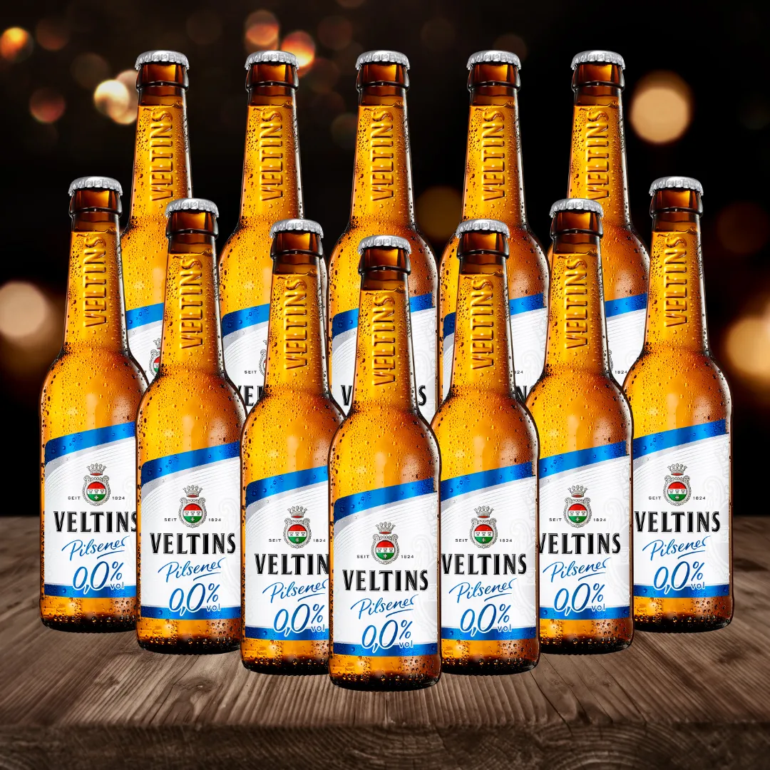 Veltins Alcohol Free German Pilsner 330ml Bottles - 0.0% ABV (12 Pack)