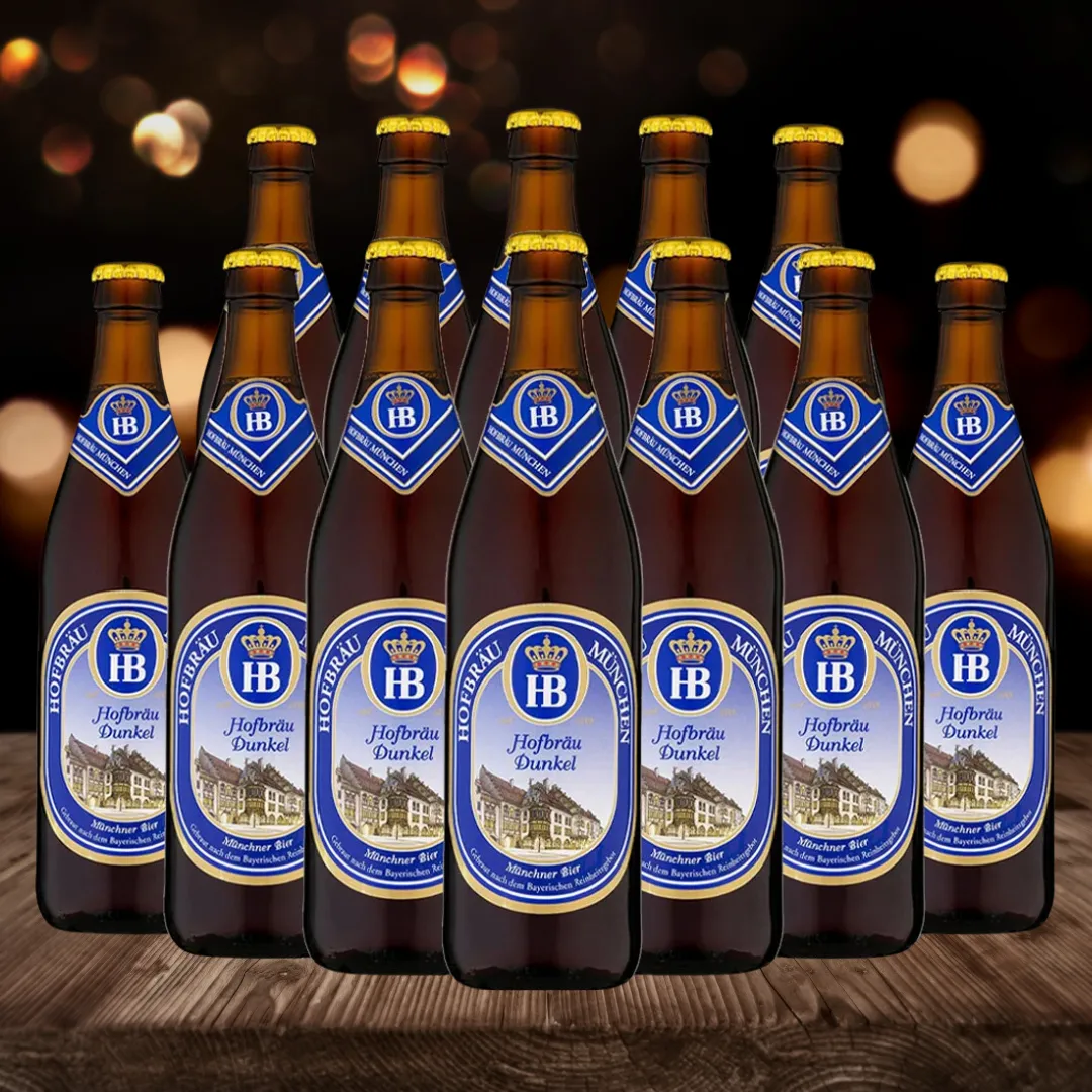 Hofbräu Dunkel German Dark Lager 500ml Bottles - 5.5% ABV (12 Pack)