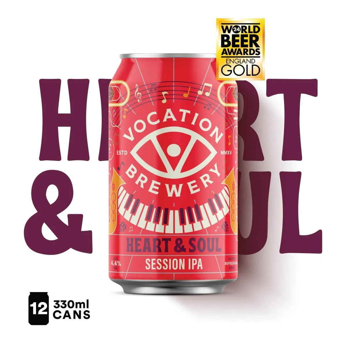 Vocation 12PK Heart & Soul | 4.4% Gluten Free Session IPA 330ml
