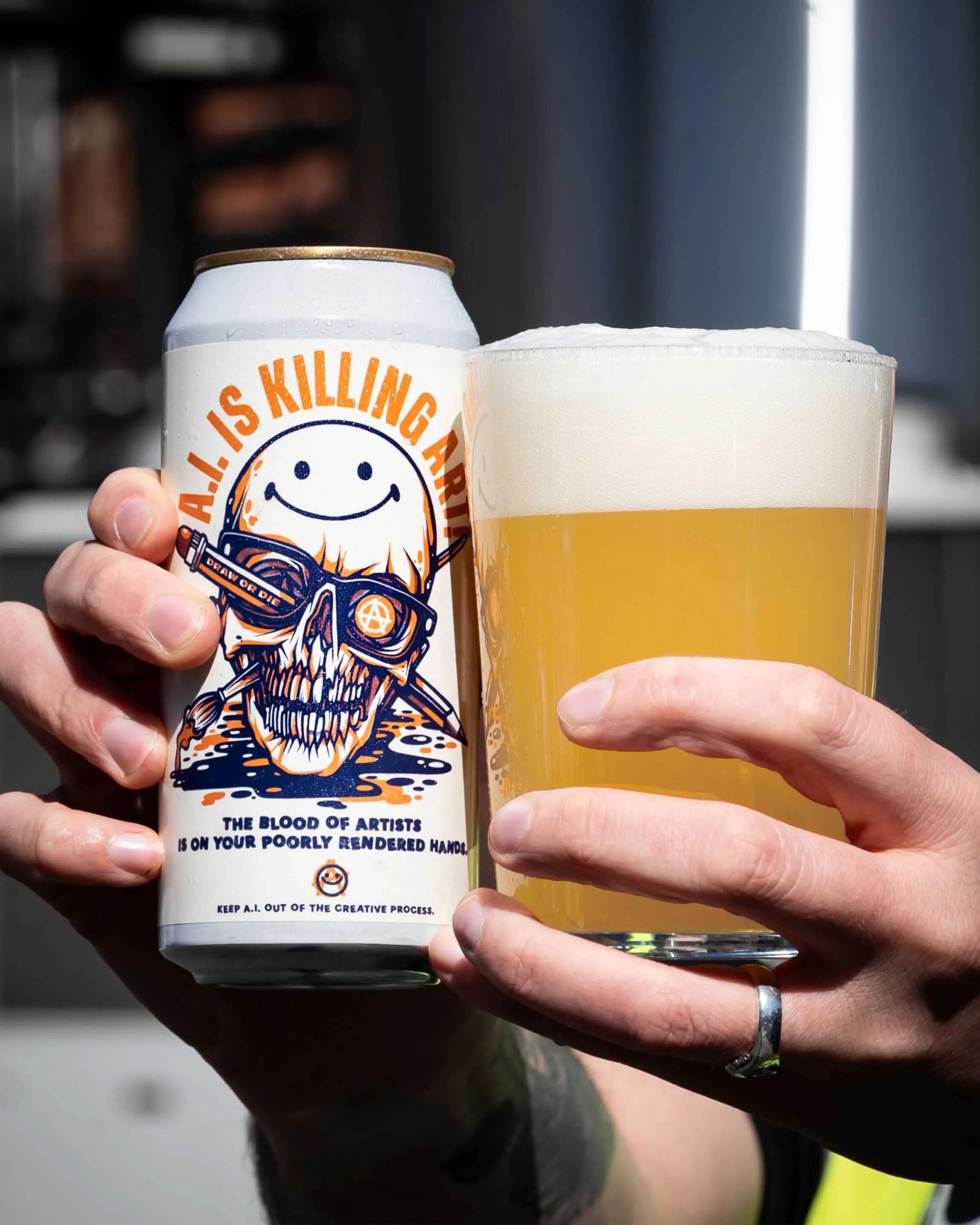Northern Monk A.I. IS KILLING CREATIVE // DREW MILLWARD // DOUBLE HAZY IPA // 8%